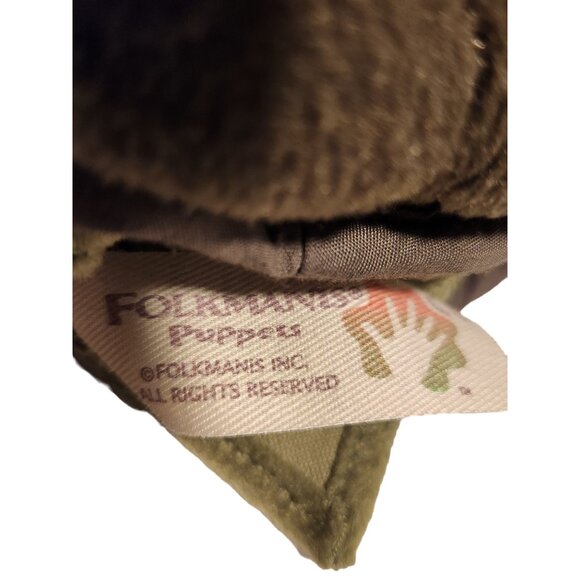 Folkmanis Turtle Plush Puppet 6 Inches Soft & Cuddly Green & Brown - Picture 4 of 6